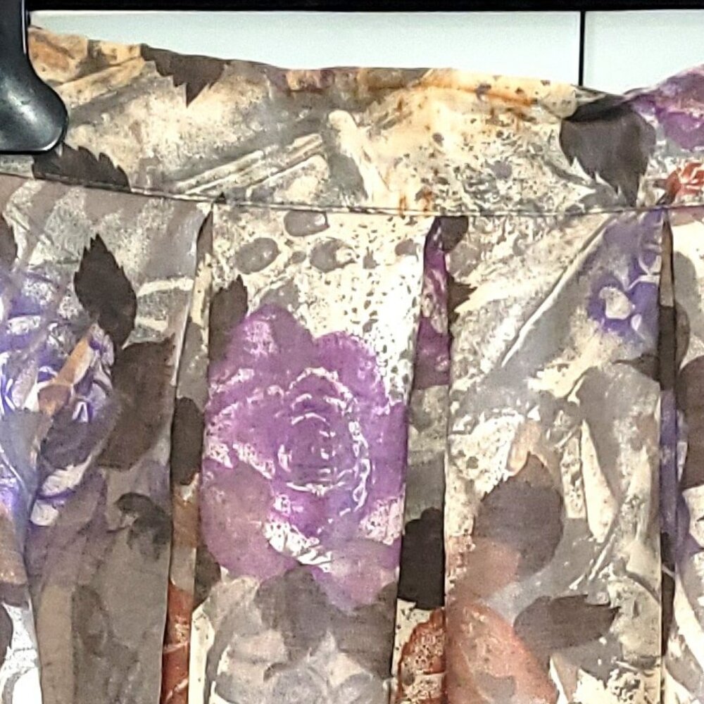 Vintage St. Michael at Marks & Spencer 90s Midi Floral Skirt Size 14 - Picture 9 of 10